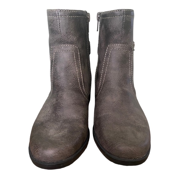 Anne Klein Sport Aklanette Gray Buckle Booties, Women's Size 6 - Picture 3 of 7